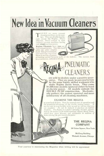 Picture Of An Advertisement For A Pneumatic Vacuum Cleaner